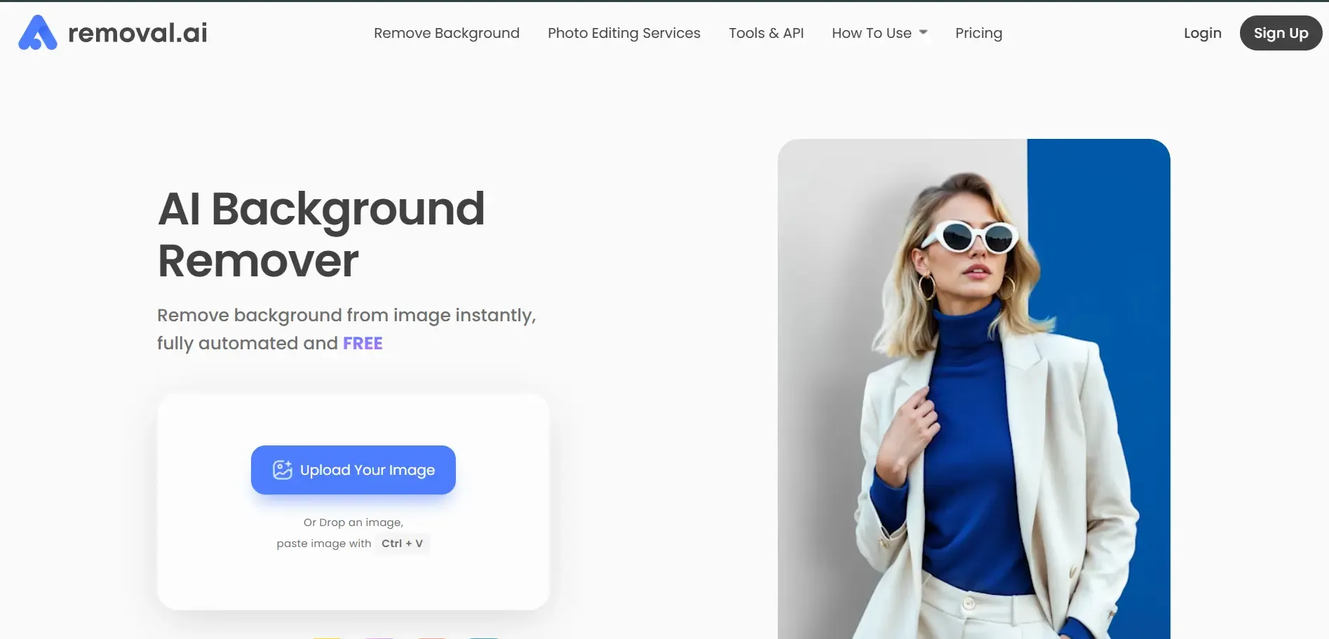 Removal.AI Home Page