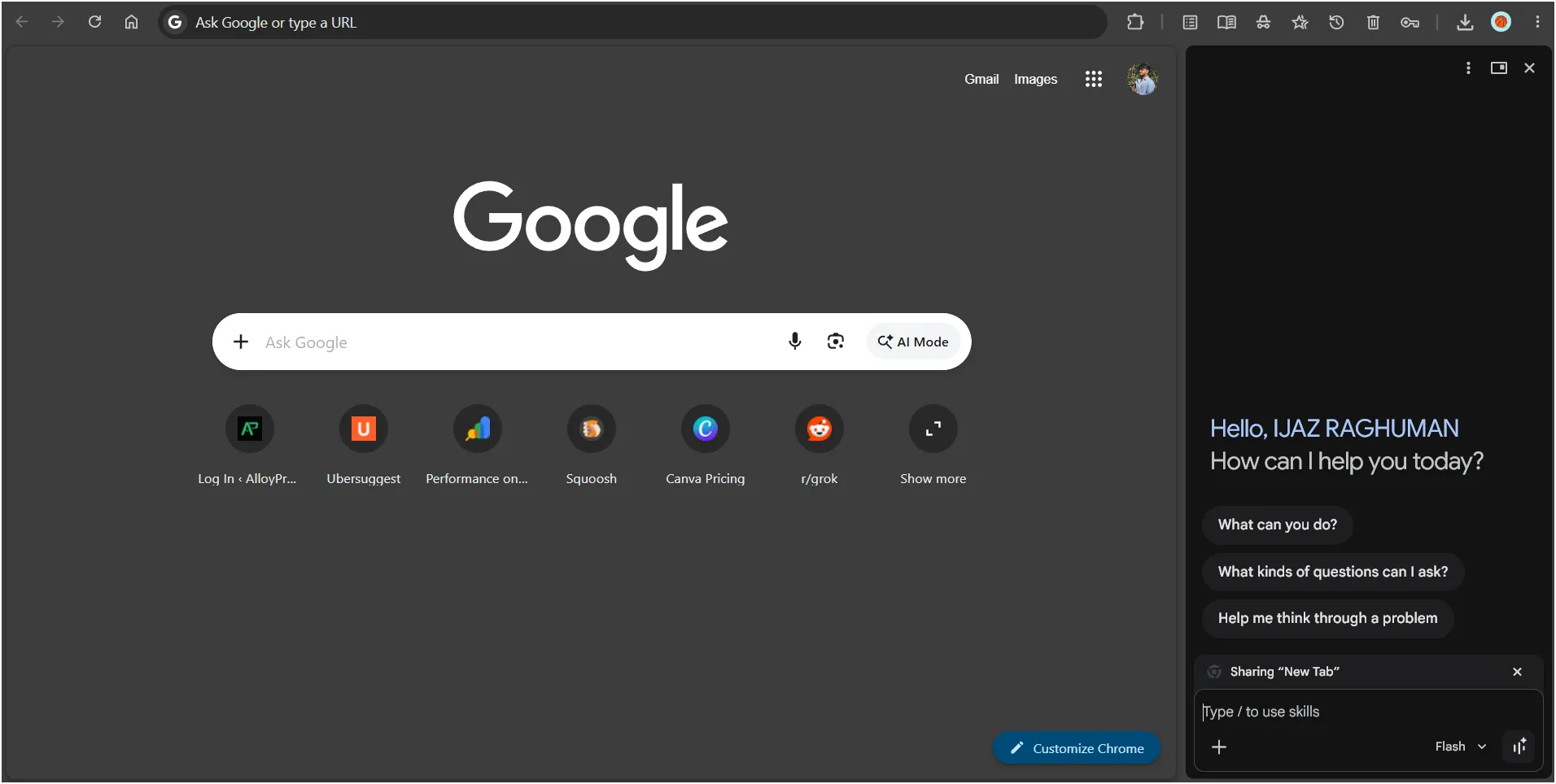 Google Chrome browser with Gemini AI assistant for web browsing