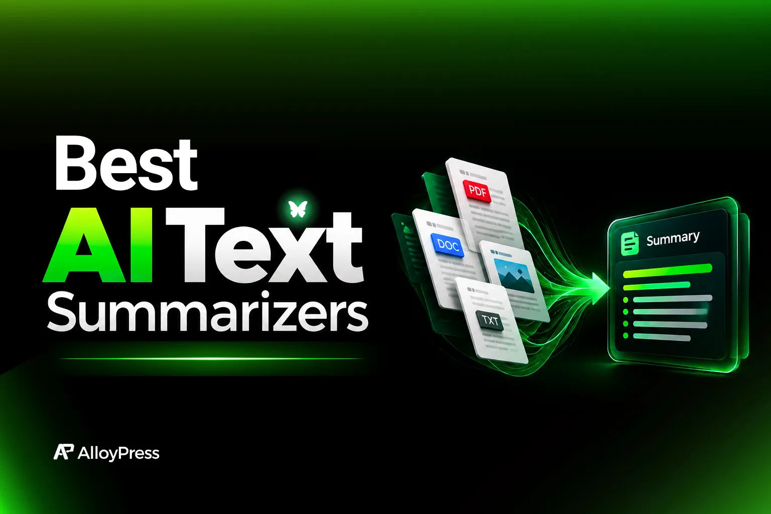 Best AI text summarizers banner