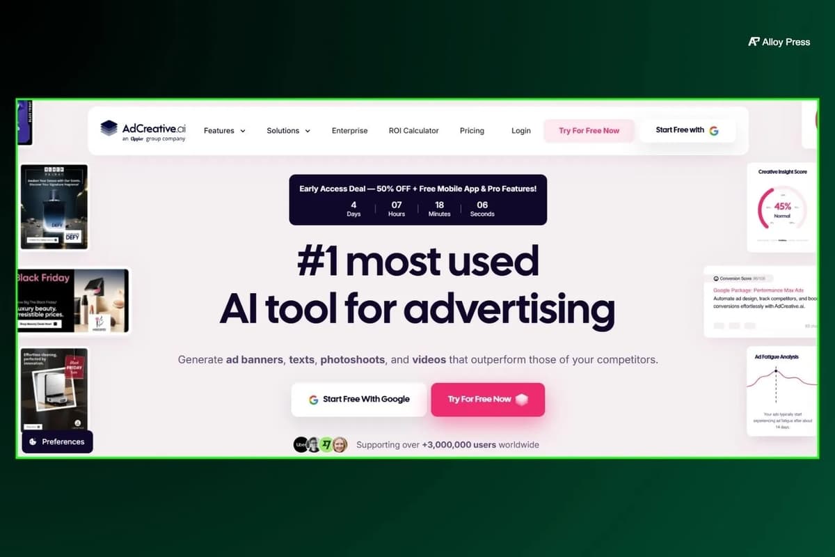 AdCreative AI Home Page Image