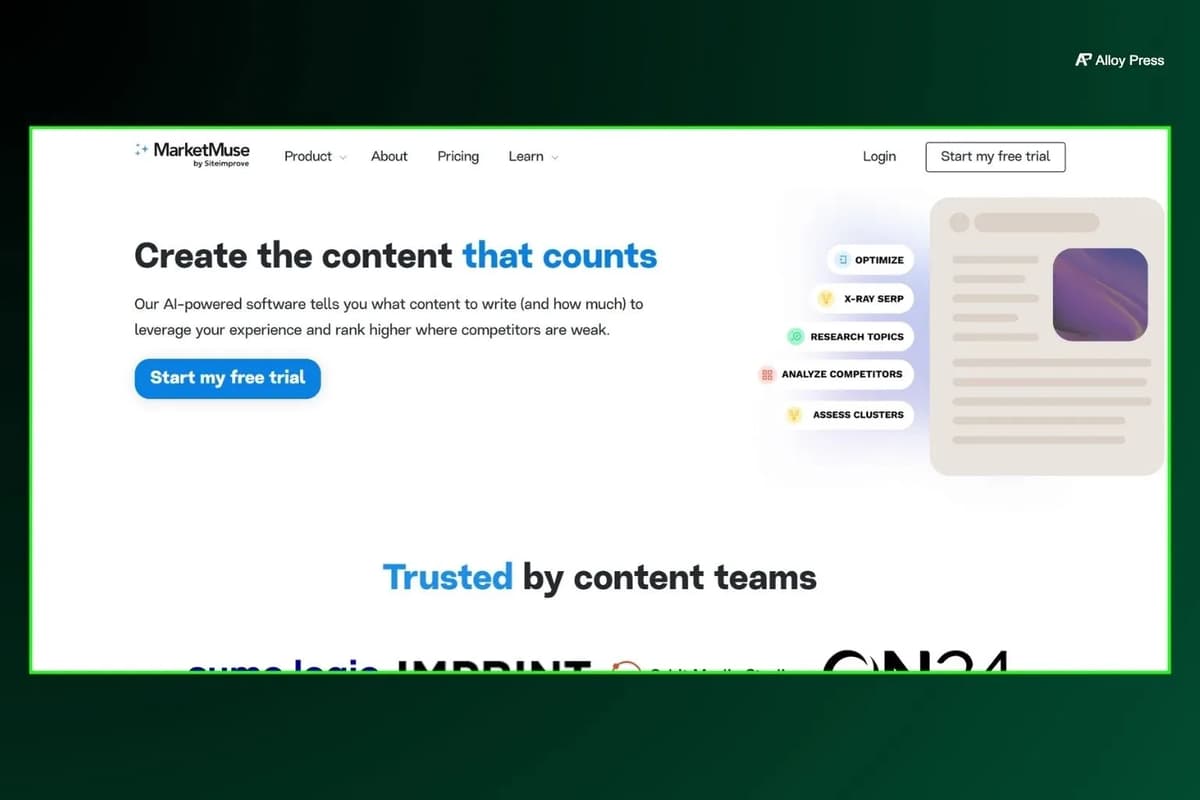 MarketMuse Home Page Image