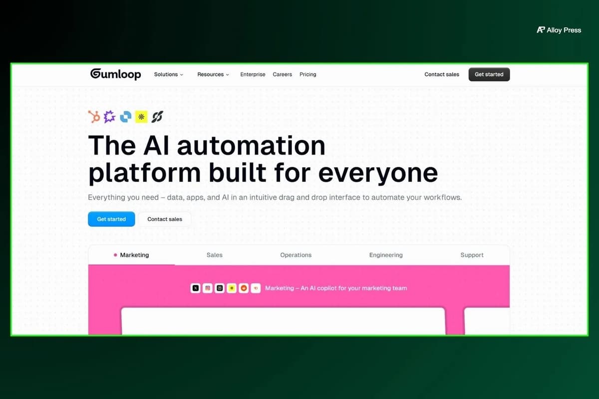 Gumloop Home Page Image