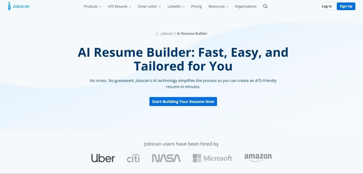 Jobscan AI Resume Builder