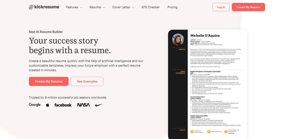 Kickresume AI Resume Builder