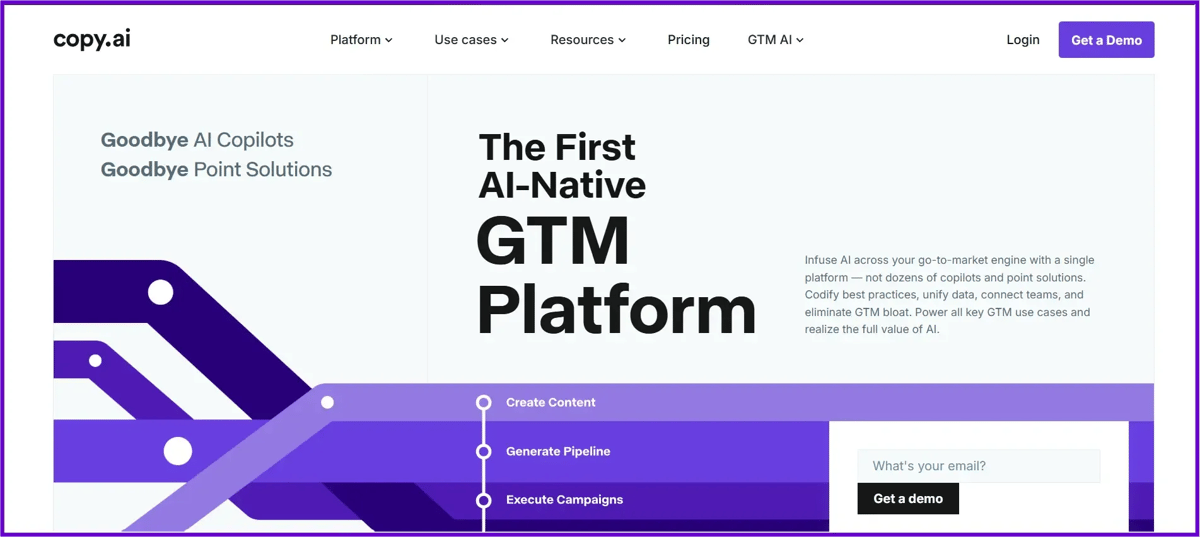 Copy.ai Home Page Image