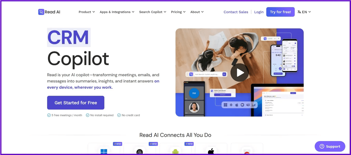 Read AI Home Page Image