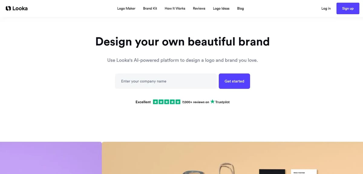 Looka Home Page
