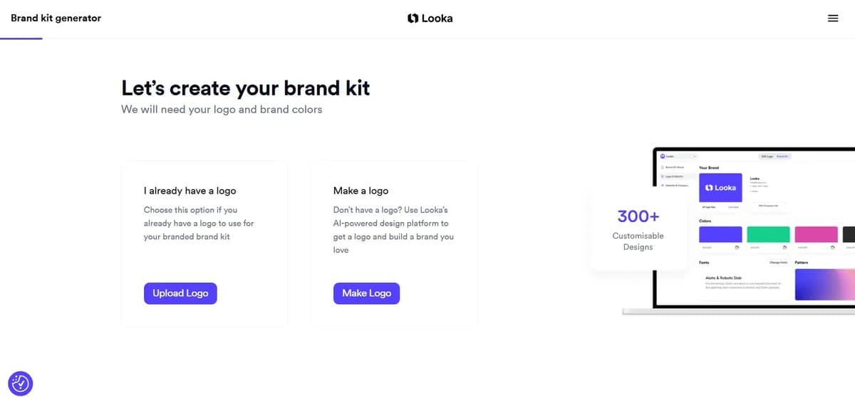 Looka Logo Generator Page