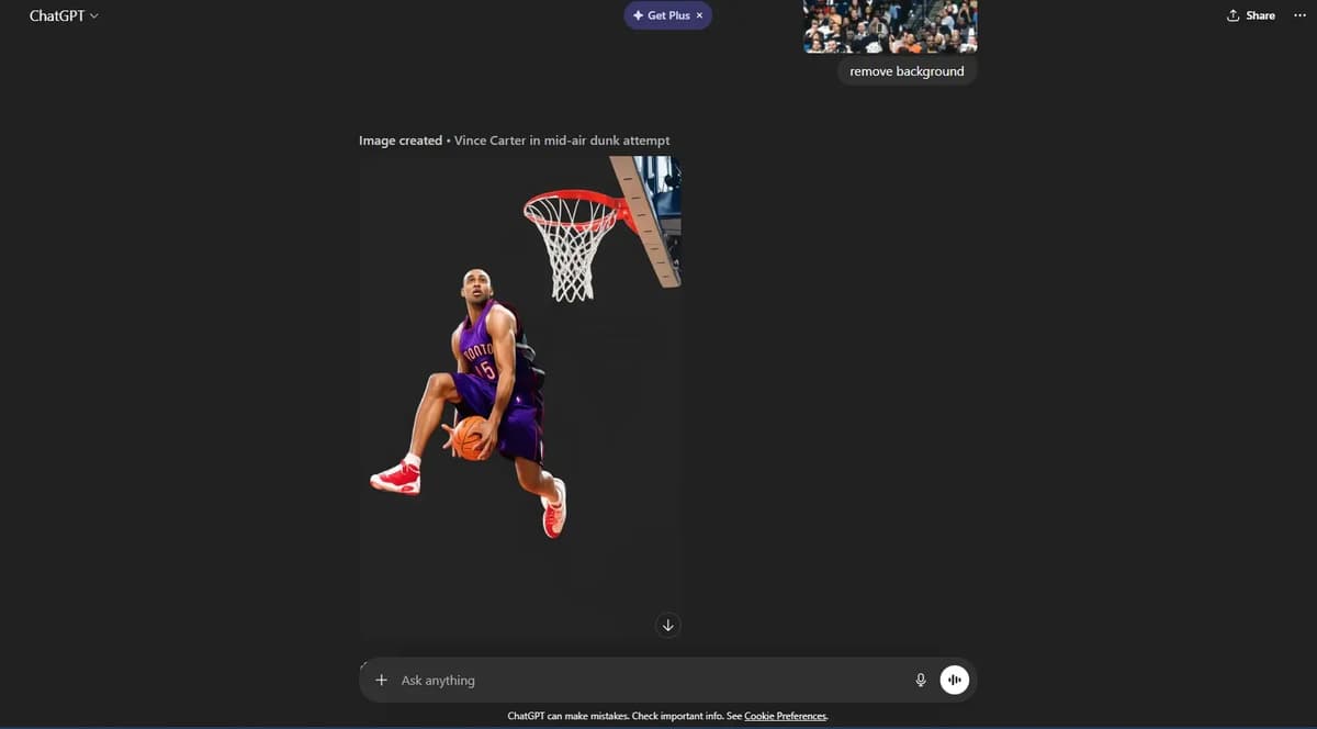ChatGpt Removed Background for Image
