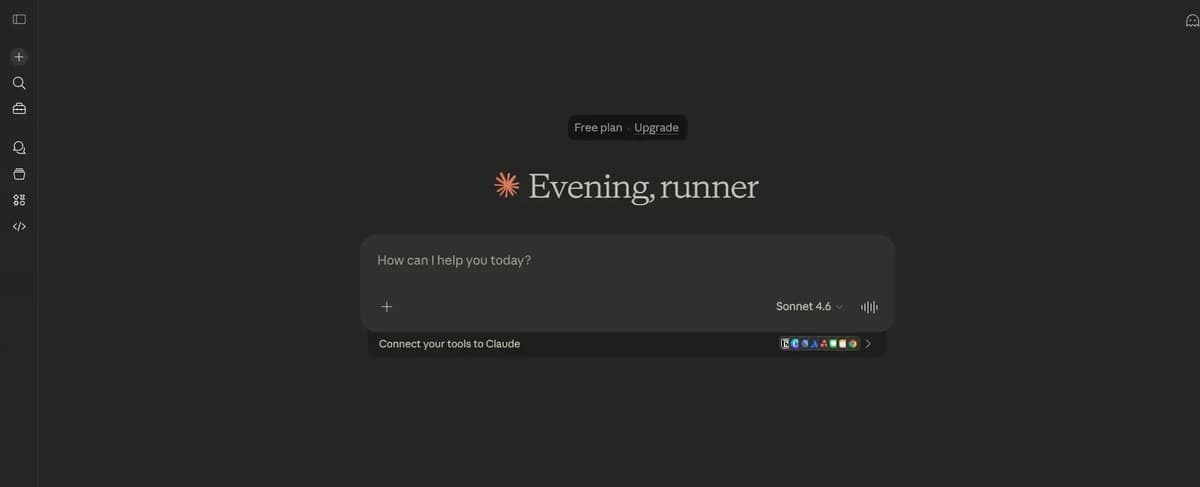 Screenshot of Claude Home Page