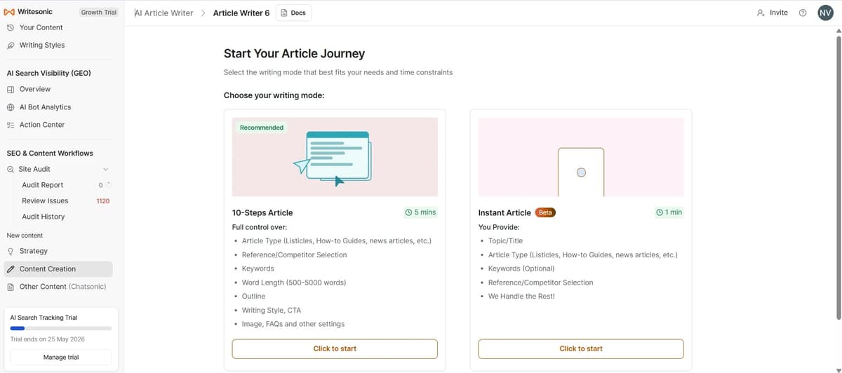 Writesonic AI Article Writer