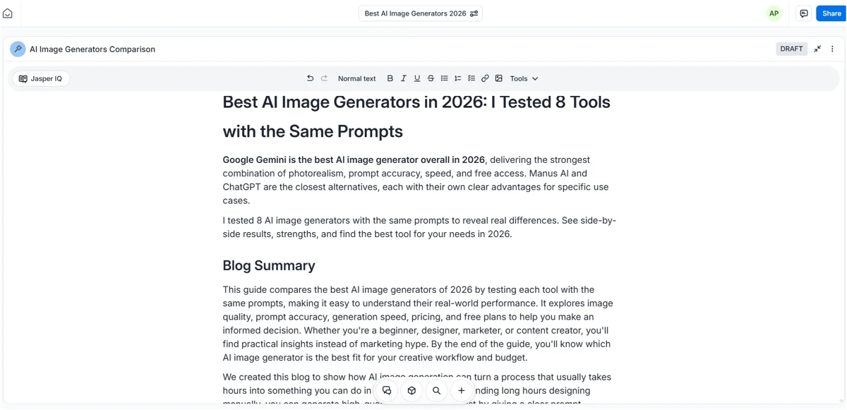 I rewrote my blog using Jasper AI's SEO, AEO and GEO Rewriter.